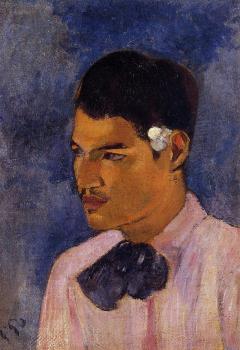 保羅 高更 Young Man with a Flower